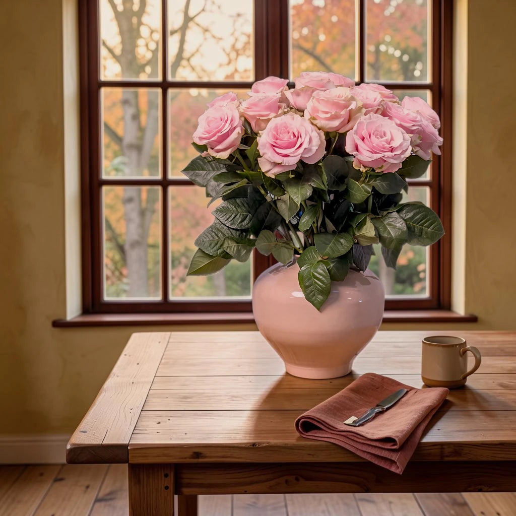 Fairtrade Rosenstrauss - rosa Rosen