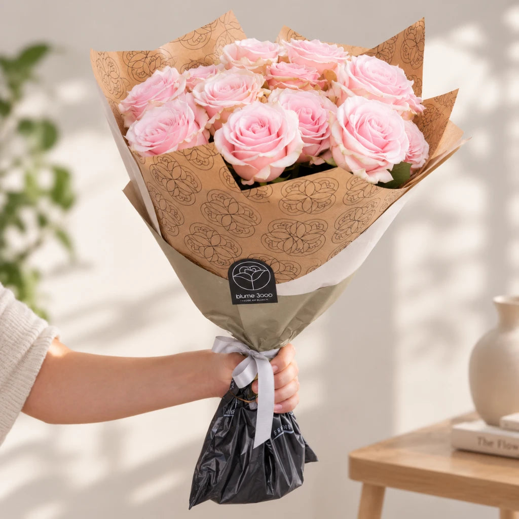 Fairtrade Rosenstrauss - rosa Rosen