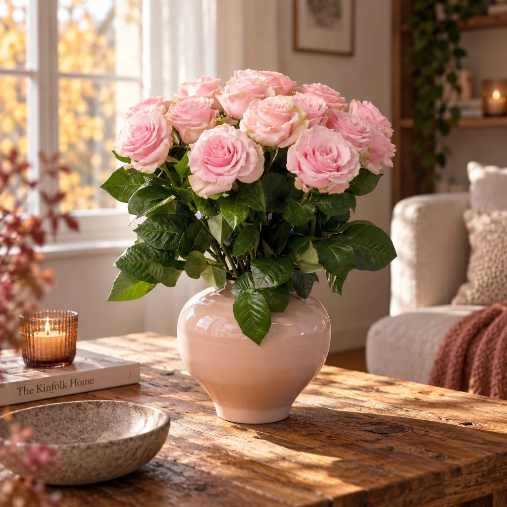 Fairtrade Rosenstrauss - rosa Rosen