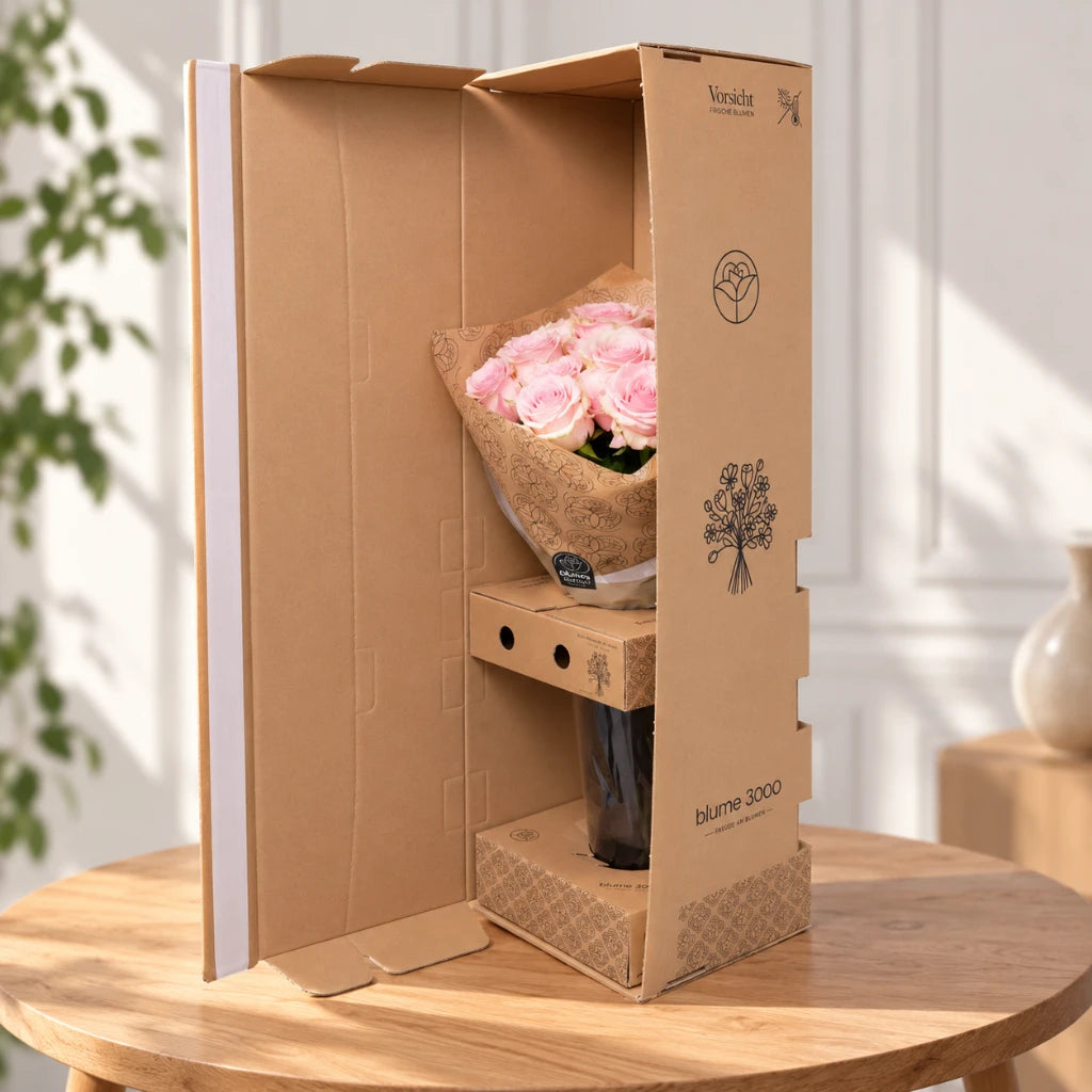 Fairtrade Rosenstrauss - rosa Rosen