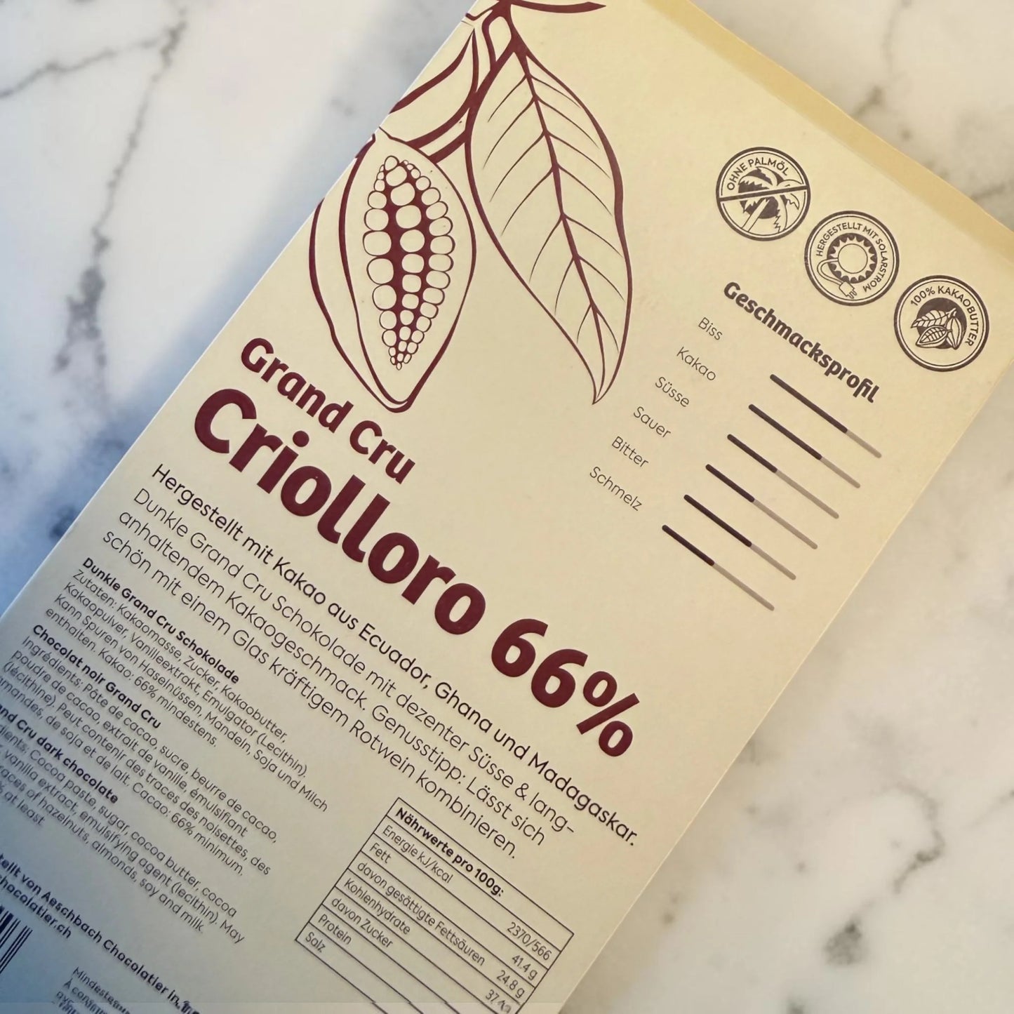 Aeschbach Chocolatier Grand Cru Criolloro 66%