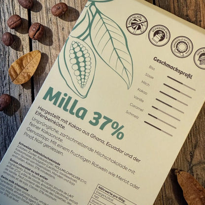 Aeschbach Chocolatier Milla 37% – Milchschokolade