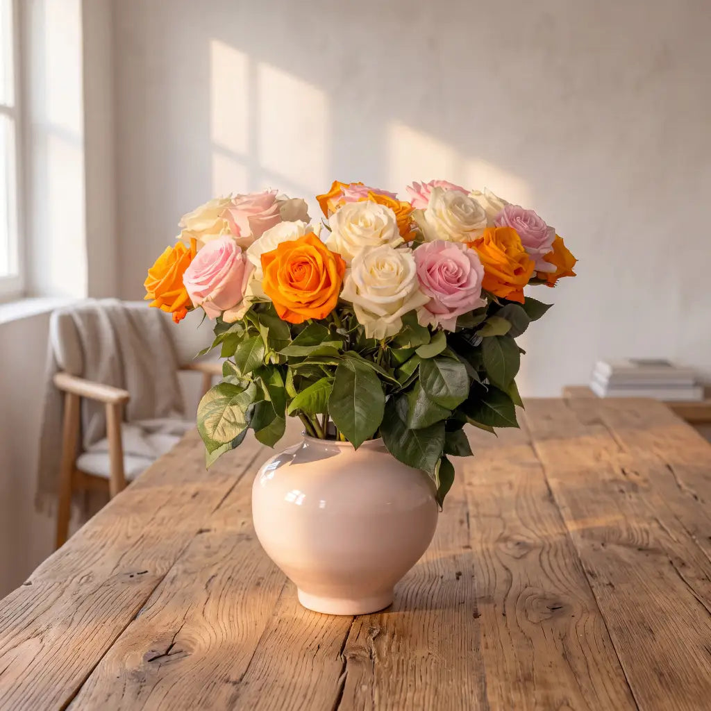 Fairtrade Rosenstrauss – Gemischte Farben