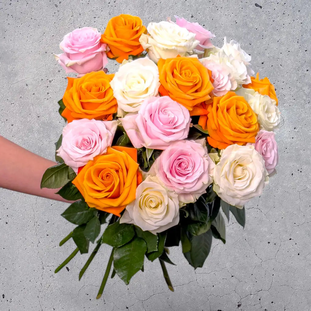 Fairtrade Rosenstrauss – Gemischte Farben